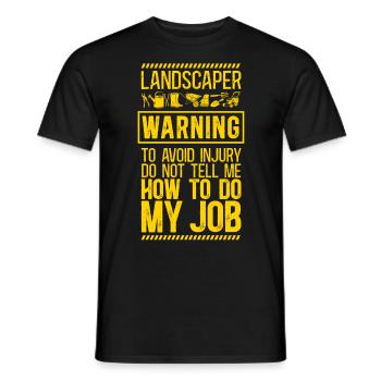 Landscaper Landscaping Landscape - Men's T-Shirt - black - Front - AI Model Male 178 light (178cm)