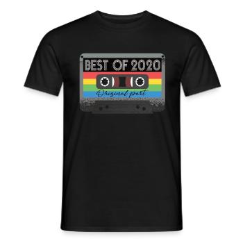 Best Of 2020 Vintage Cassette Retro Birthday - Men's T-Shirt - black - Front - AI Model Male 178 light (178cm)