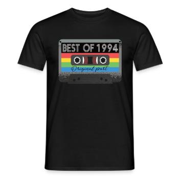 Best Of 1994 Vintage Kassette Retro Geburtstag - Männer T-Shirt - Schwarz - Vorne - AI Model Male 178 light (178cm)