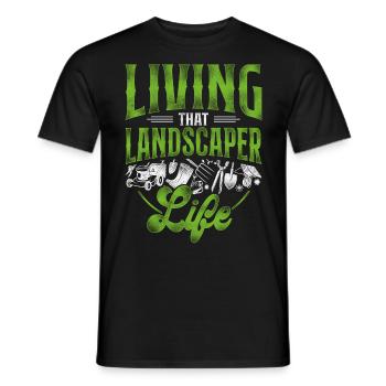 Landscaper Landscaping Landscape - Men's T-Shirt - black - Front - AI Model Male 178 light (178cm)