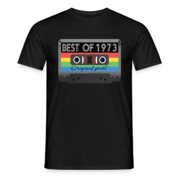 Best Of 1973 Vintage Cassette Retro Anniversaire - T-shirt homme - noir - Devant - AI Model Male 178 light (178cm)