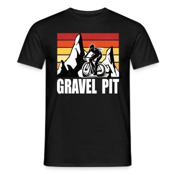 Ride Gravel Gravel Bike Gravel Road Bike Crossbike - Men's T-Shirt - black - Front - AI Model Male 178 light (178cm)