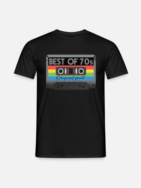 Best Of 70s Cassette 70s Retro - Men's T-Shirt - black