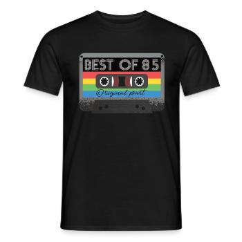 Best Of 85s Cassette 85s Retro - Men's T-Shirt - black - Front - AI Model Male 178 light (178cm)