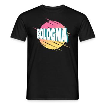 Bologne Italie City Font Vintage Rétro - T-shirt homme - noir - Devant - AI Model Male 178 light (178cm)