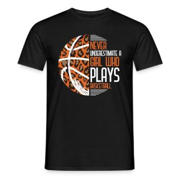 Basketball Girls Basketball Player - Men's T-Shirt - black - Front - AI Model Male 178 light (178cm)