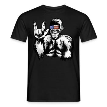 Bigfoot Independence Day Amérique États-Unis - T-shirt homme - noir - Devant - AI Model Male 178 light (178cm)