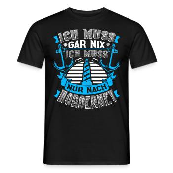 Norderney Ostfriesische Insel - Männer T-Shirt - Schwarz - Vorne - AI Model Male 178 light (178cm)