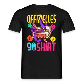 90er Jahre Outfit Party 90's Motto Mottoparty 1990 - Männer T-Shirt - Schwarz - Vorne - AI Model Male 178 light (178cm)