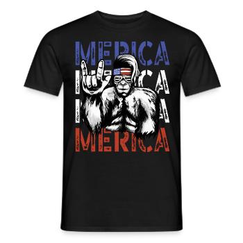Bigfoot Independence Day Amérique États-Unis - T-shirt homme - noir - Devant - AI Model Male 178 light (178cm)