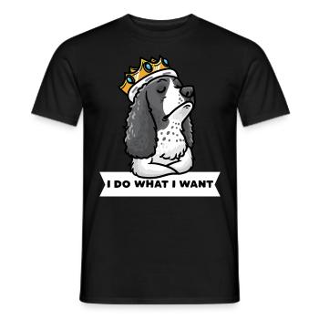 Deutsch Springer Spaniel Chien - T-shirt homme - noir - Devant - AI Model Male 178 light (178cm)