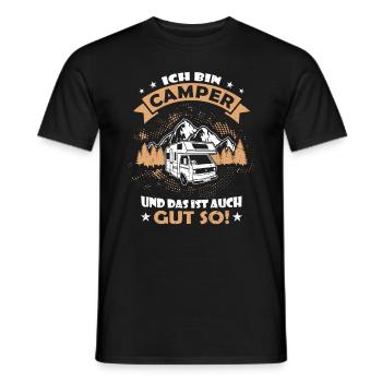 Wohnmobil - Ich bin Camper - Männer T-Shirt - Schwarz - Vorne - AI Model Male 178 light (178cm)