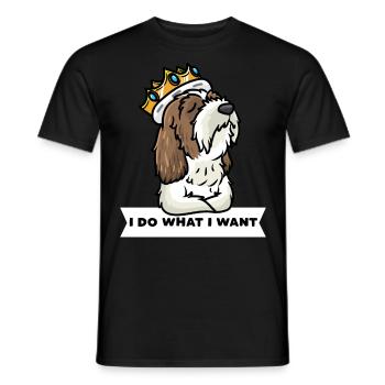 Petit Basset Griffon Vendéen Chien - T-shirt homme - noir - Devant - AI Model Male 178 light (178cm)