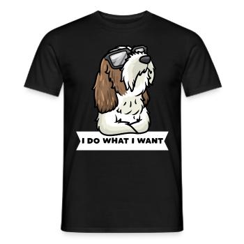 Petit Basset Griffon Vendéen Chien - T-shirt homme - noir - Devant - AI Model Male 178 light (178cm)