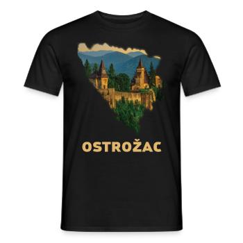 Ostrozac in Cazin Bihac Krajina - Men's T-Shirt - black - Front - AI Model Male 178 light (178cm)