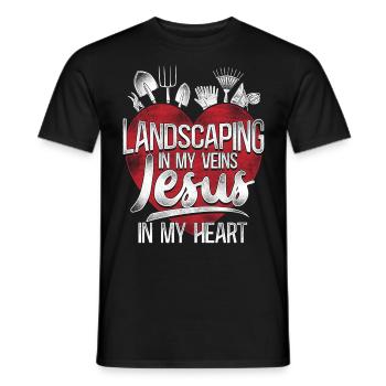 Landscaper Landscaping Landscape - Men's T-Shirt - black - Front - AI Model Male 178 light (178cm)