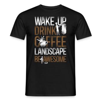 Paysagiste Aménagement Paysager - T-shirt homme - noir - Devant - AI Model Male 178 light (178cm)