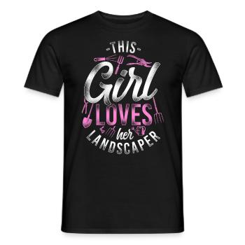 Paysagiste Aménagement Paysager - T-shirt homme - noir - Devant - AI Model Male 178 light (178cm)