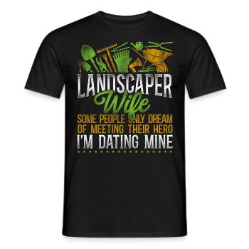 Landscaper Landscaping Landscape - Men's T-Shirt - black - Front - AI Model Male 178 light (178cm)