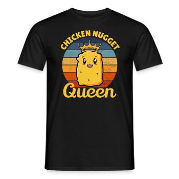 Chicken Nugget Queen Geburtstag Fast Food Lustig - Männer T-Shirt - Schwarz - Vorne - AI Model Male 178 light (178cm)