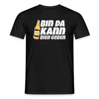 Bin da kann Bier geben - Männer T-Shirt - Schwarz - Vorne - AI Model Male 178 light (178cm)