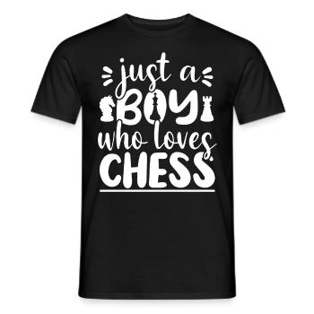 Chess Game Saying Boys Play chess - Men's T-Shirt - black - Front - AI Model Male 178 light (178cm)
