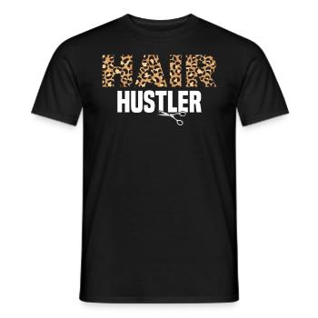 Hair Hustler For Hairdresser - Men's T-Shirt - black - Front - AI Model Male 178 light (178cm)