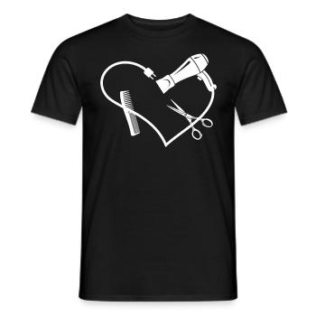 Hair Stylist Scissors Blow Dryer - Männer T-Shirt - Schwarz - Vorne - AI Model Male 178 light (178cm)