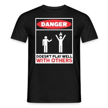 Antisocial Introvert Hate People - Männer T-Shirt - Schwarz - Vorne - AI Model Male 178 light (178cm)