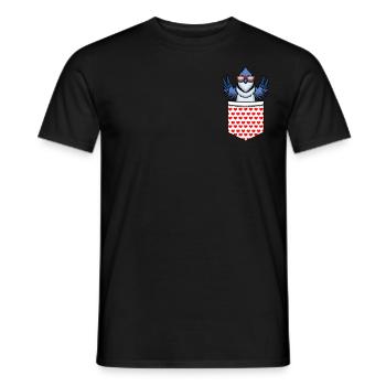 Oiseau geai bleu - T-shirt homme - noir - Devant - AI Model Male 178 light (178cm)