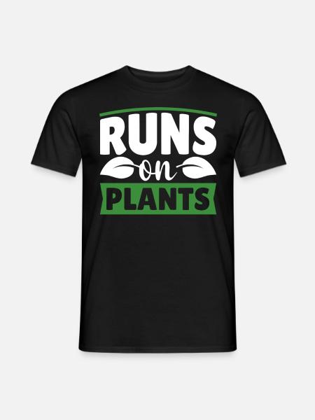 Vegan Vegan Plants Zeggen - Heren T-shirt - zwart