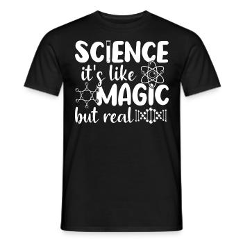 Science Research Saying - Men's T-Shirt - black - Front - AI Model Male 178 light (178cm)