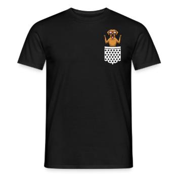 Rhodesian Ridgeback Dog dans un sac - T-shirt homme - noir - Devant - AI Model Male 178 light (178cm)