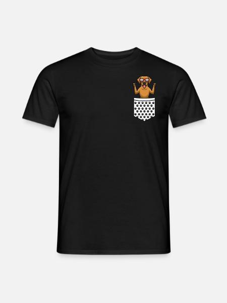 Rhodesian Ridgeback Hund In Tasche - Männer T-Shirt - Schwarz