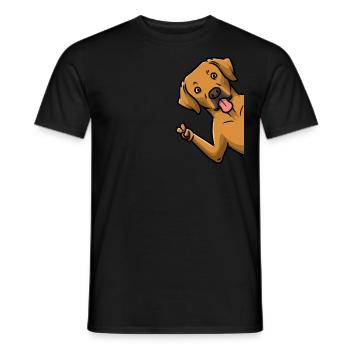 Rhodesian Ridgeback Dog de côté - T-shirt homme - noir - Devant - AI Model Male 178 light (178cm)