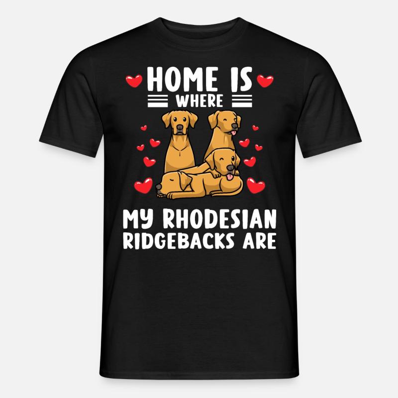 Rhodesian Ridgeback Hund - Männer T-Shirt - Schwarz