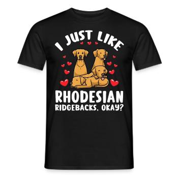 Chien Rhodesian Ridgeback - T-shirt homme - noir - Devant - AI Model Male 178 light (178cm)