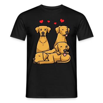 Chien Rhodesian Ridgeback - T-shirt homme - noir - Devant - AI Model Male 178 light (178cm)