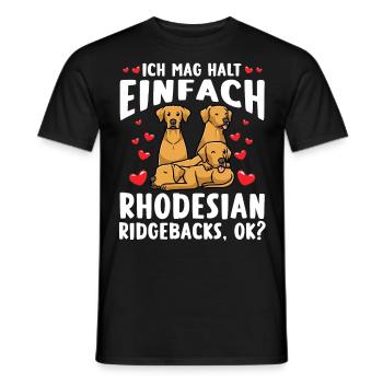 Chien Rhodesian Ridgeback - T-shirt homme - noir - Devant - AI Model Male 178 light (178cm)