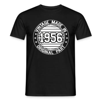 Vintage Made In 1956 Original Part Geburtstag 1956 - Männer T-Shirt - Schwarz - Vorne - AI Model Male 178 light (178cm)