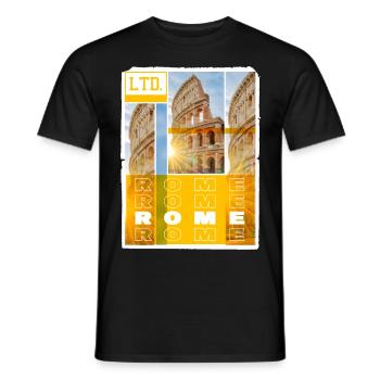Rom Rome Italien Stadt Skyline Heimat Liebe - Männer T-Shirt - Schwarz - Vorne - AI Model Male 178 light (178cm)