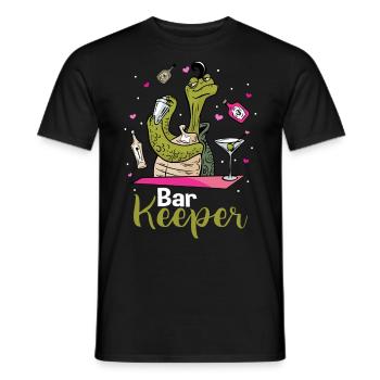 Bartender Turtle - Men's T-Shirt - black - Front - AI Model Male 178 light (178cm)
