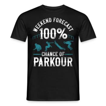 Parkour Free Running Traceur - T-shirt homme - noir - Devant - AI Model Male 178 light (178cm)