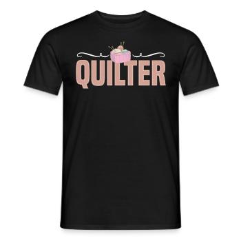 Quilter Gift Sewing Machine Fabric Stitching Embro - Männer T-Shirt - Schwarz - Vorne - AI Model Male 178 light (178cm)