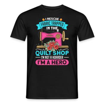 Sewing Quilting Fabric Stitching Machine Sewing Sc - Männer T-Shirt - Schwarz - Vorne - AI Model Male 178 light (178cm)