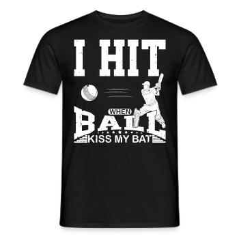 Athlete Lifestyle Sports Game Baseball Catcher - Men's T-Shirt - black - Front - AI Model Male 178 light (178cm)