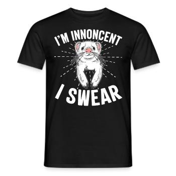Frettchenhalter Tierrechte Tierliebhaber Lebenssti - Männer T-Shirt - Schwarz - Vorne - AI Model Male 178 light (178cm)