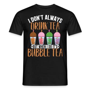 Milk Tea Powered By Boba Tea Lover Lifestyle G - Men's T-Shirt - black - Front - AI Model Male 178 light (178cm)