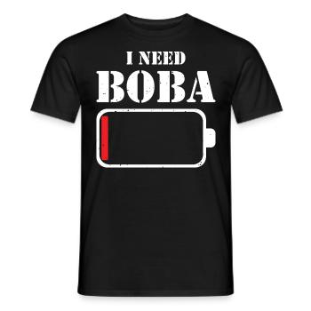 Boba Milktea Liebhaber Bubble Tea Lifestyle Gesche - Männer T-Shirt - Schwarz - Vorne - AI Model Male 178 light (178cm)