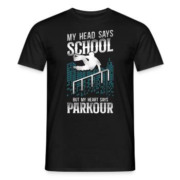 Parkour Free Running Traceur - T-shirt homme - noir - Devant - AI Model Male 178 light (178cm)